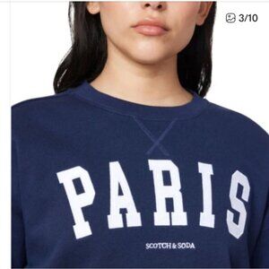 SCOTCH & SODA | Paris crewneck sweatshirt navy Sz XS